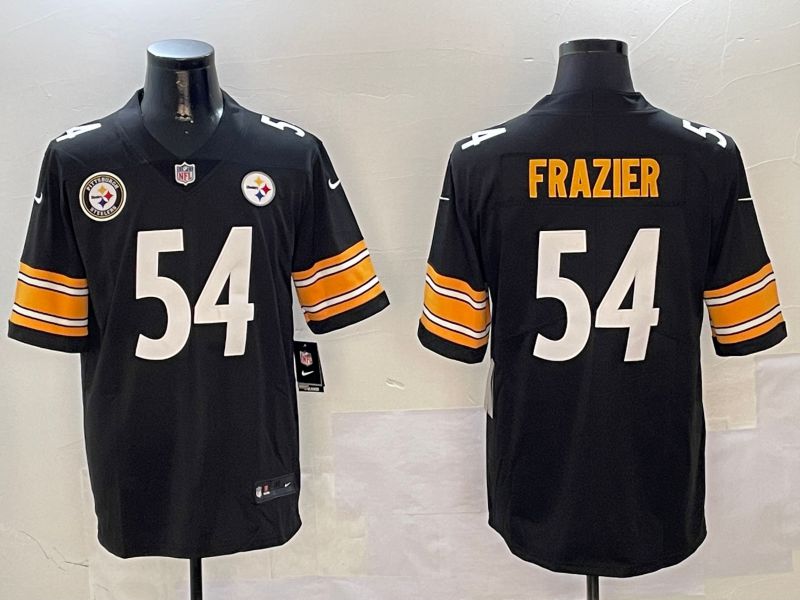 Men Pittsburgh Steelers #54 Frazier Black Second generation 2024 Nike Limited NFL Jersey style 2->pittsburgh steelers->NFL Jersey